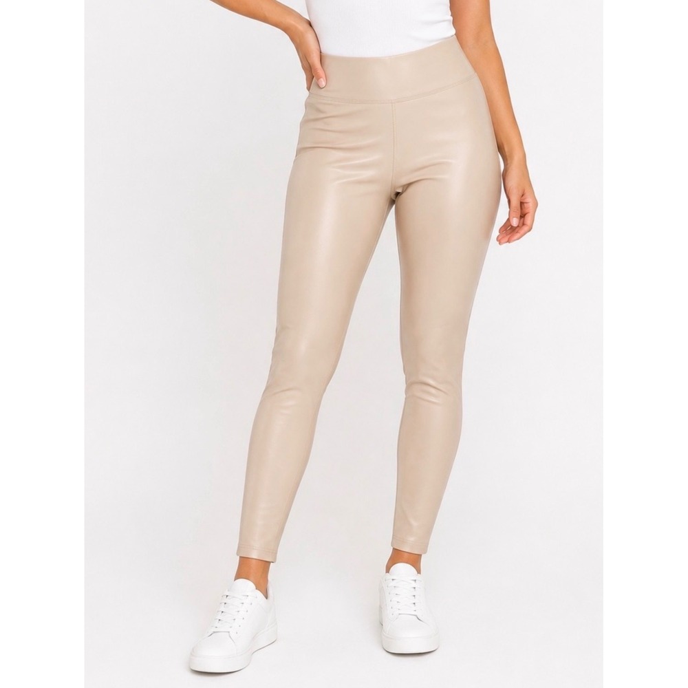 Aerie Real Good Faux Leather High Waisted Leggings Beige 070-0708-5860 Medium